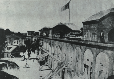 The Interior of Fort Jefferson during the Civil War. Photo credit: National Archives.