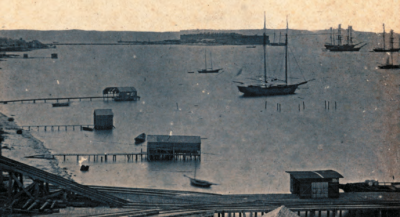 Fort Taylor and Key West Harbor during the Civil War. Photo credit: Monroe County Library.