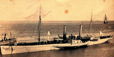A ship captured running the blockade in Key West during the Civil War. Photo credit: Monroe County Library.
